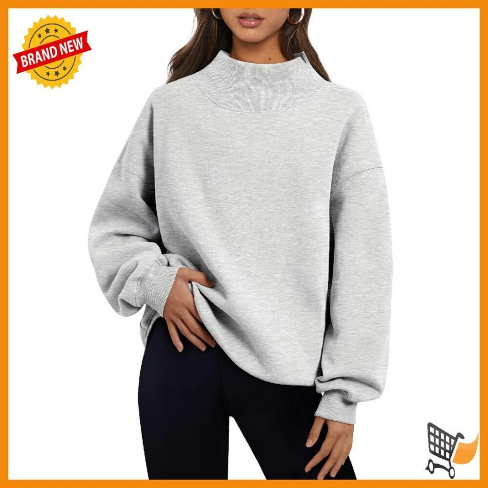 Oversized Turtleneck Sweatshirt Women's Pullover Hoodie Cotton Polyester